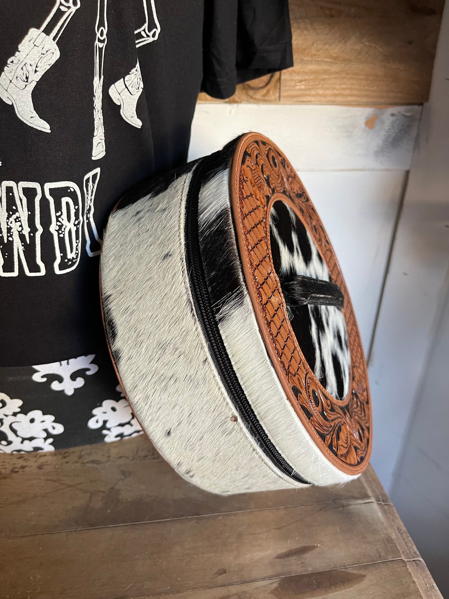 Hand Tooled Cowhide Jewelry Case