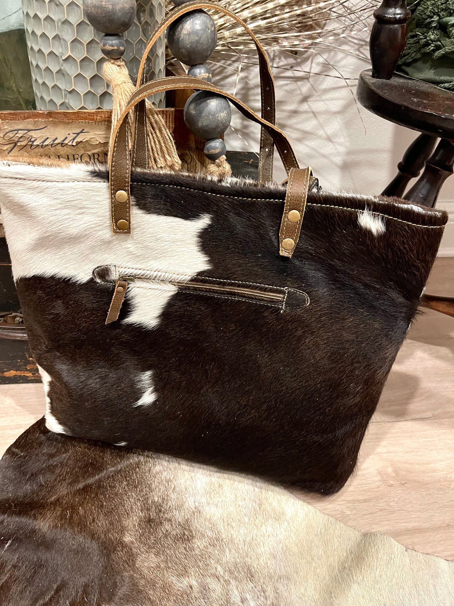 TRI-COLORED LARGE TOTE