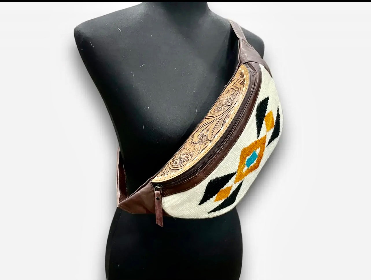 Saddle fabric -Hand Tooled Sling