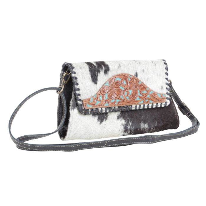 CHIC TOOLED HAIRON WALLET CROSSBODY