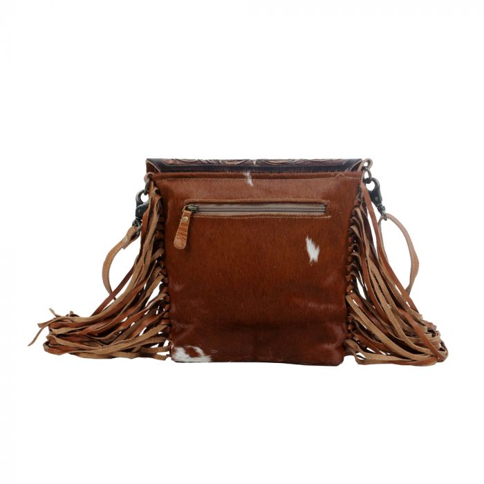 MAGNOLIA HANDTOOLED FRINGE BAG