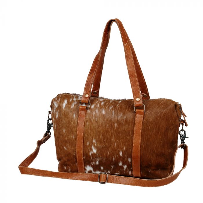 COWHIDE MINI DUFFLE