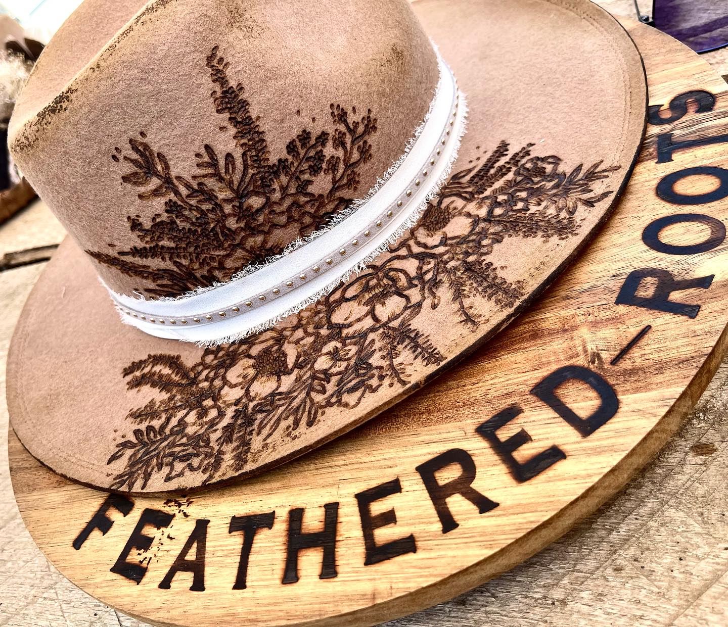 Custom Hat Feathered Roots 2046