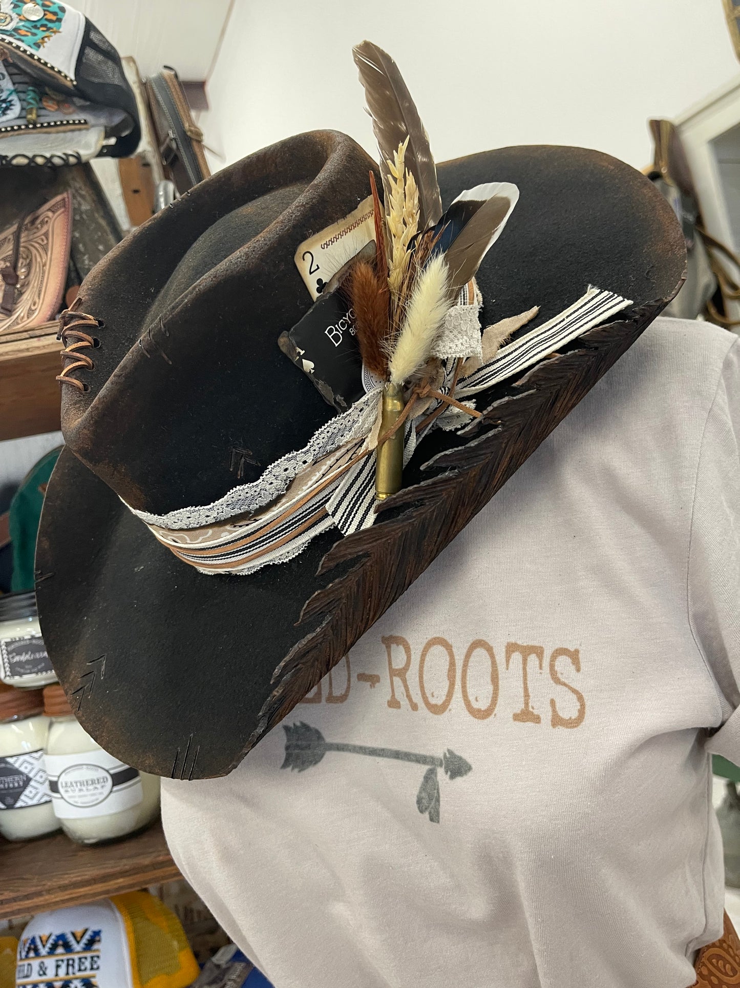 Feathered Western Hat