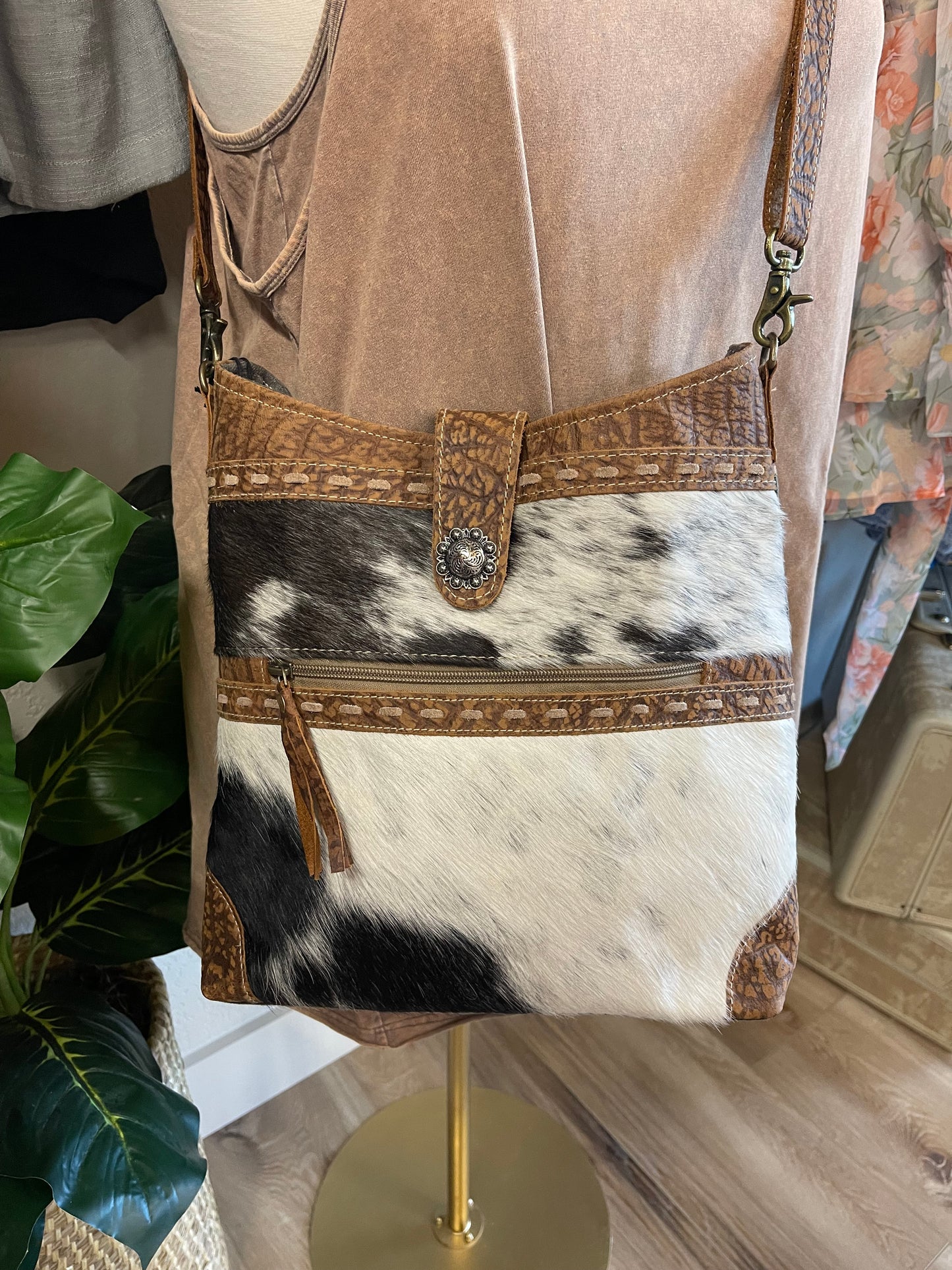 Cowhide Boho Bag