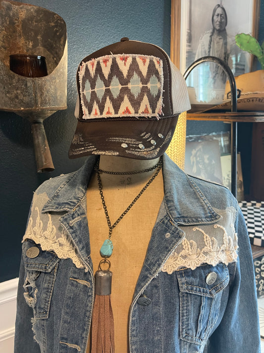 BOHO BROWN TRUCKER