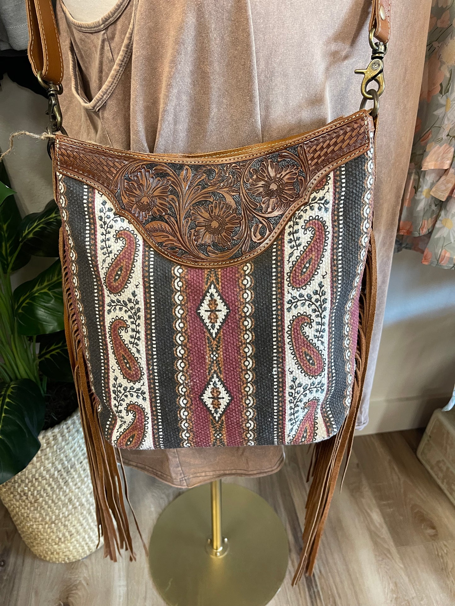 Paisley Fringe Bag