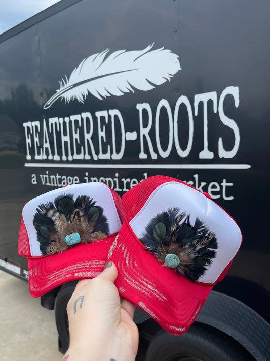 Red Feathered Trucker