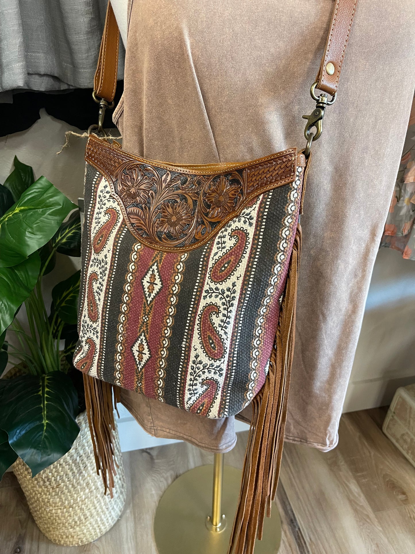 Paisley Fringe Bag