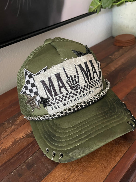 Mama Army Green Trucker