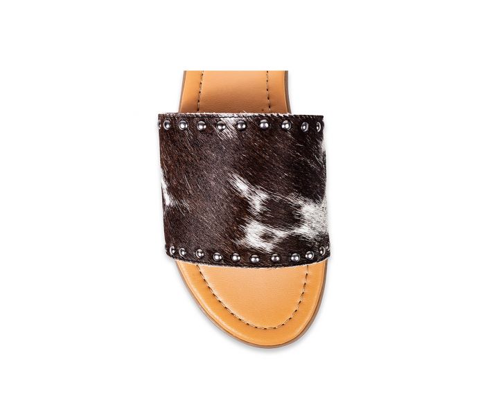 COWHIDE SLIDE - DARK HIDE