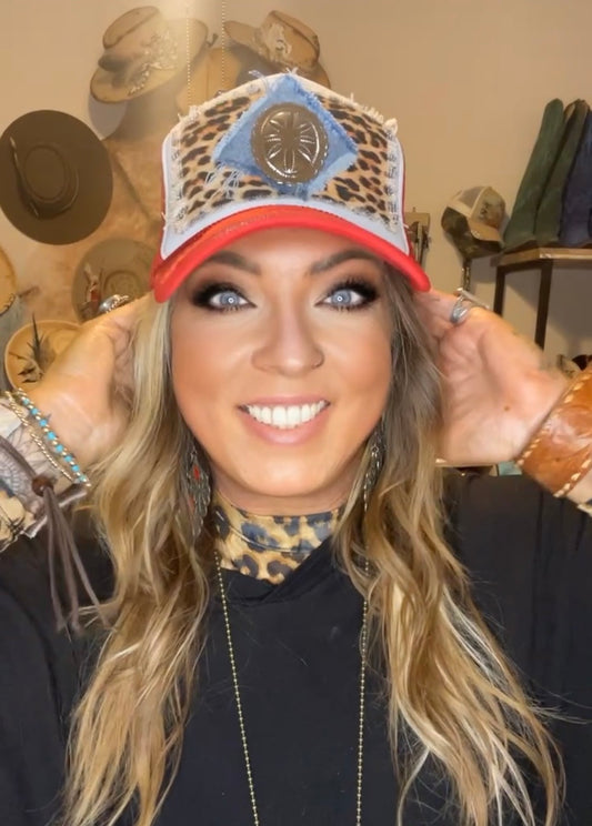 Leopard Concho Hat