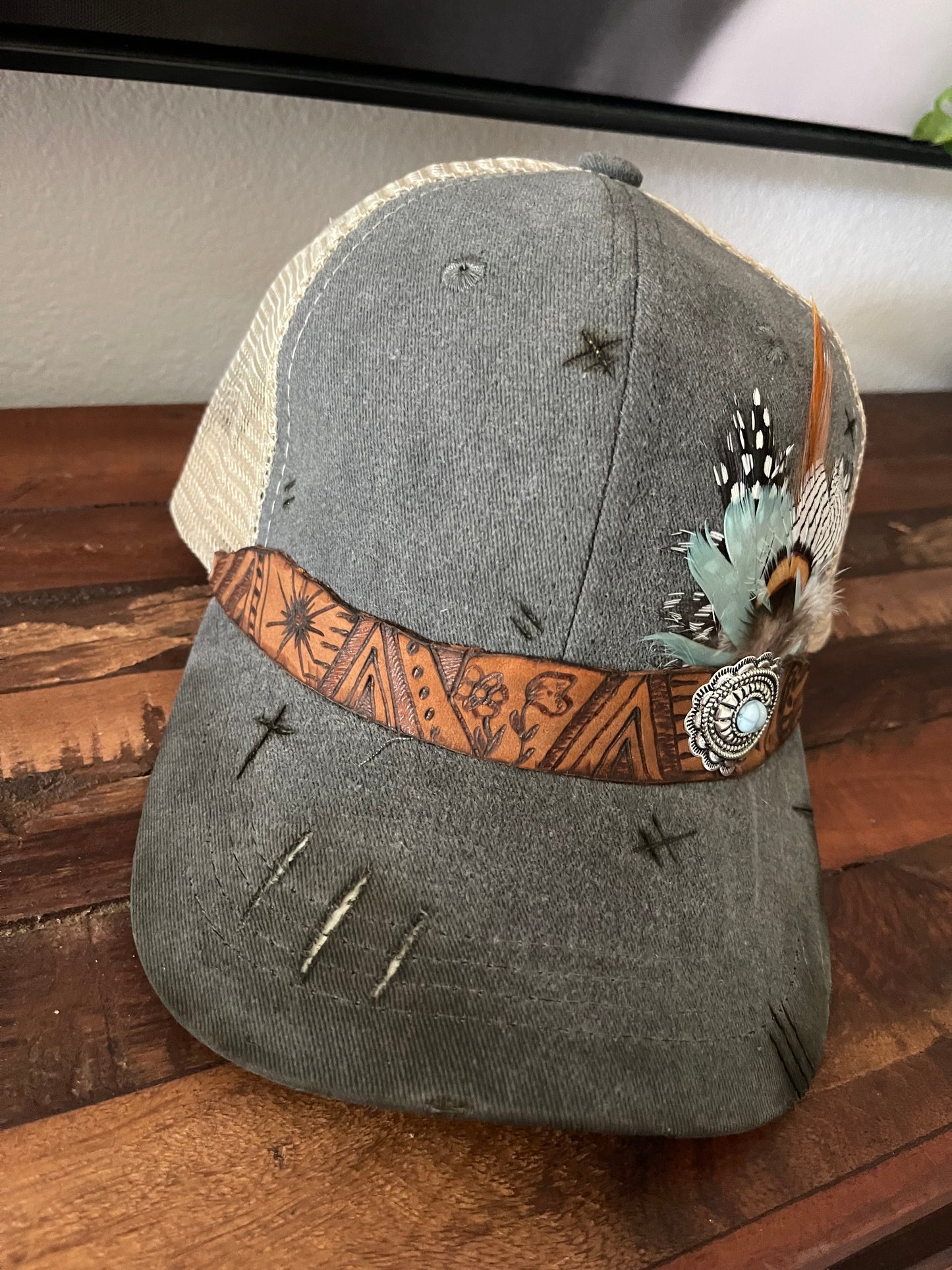 Feather Charcoal Ball Cap