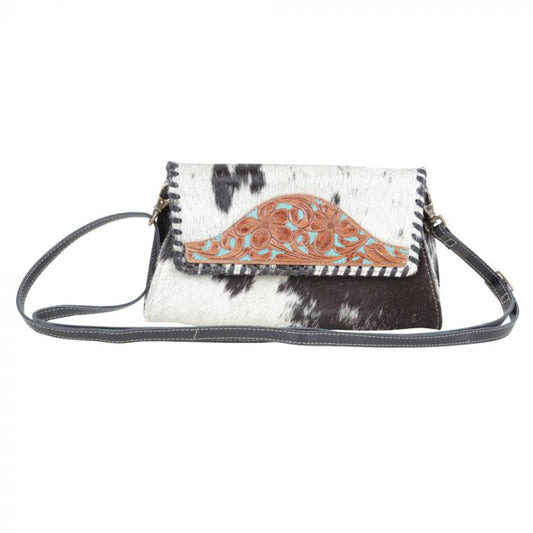 CHIC TOOLED HAIRON WALLET CROSSBODY